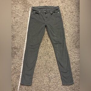 7 For All Mankind Gray Skinny Cords